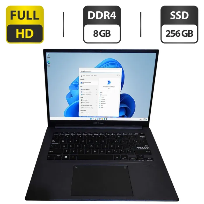 Ультрабук Б-клас Asus Vivobook Pro 14 K3400P / 14" (1920x1080) OLED / Intel Core i5-11300H (4 (8) ядра по 3.1 - 4.4 GHz) / 8 GB DDR4 / 256 GB SSD / Intel Iris Xe Graphics / WebCam б/в - зображення 1