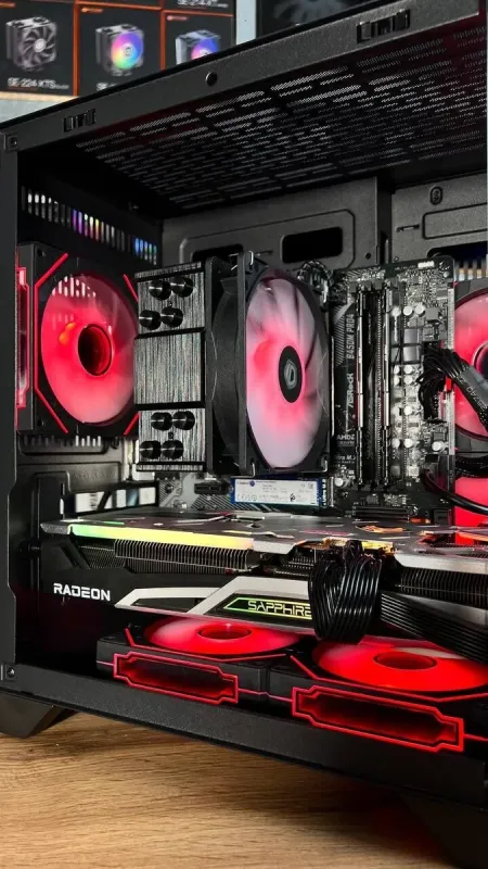 Збірка під замовлення: ігровий ПК Qube Crystal ARGB Black Tower / AMD Ryzen 5 5500 (6 (12) ядер по 3.6 - 4.2 GHz) / 32 GB DDR4 / 1000 GB SSD M.2 / AMD Radeon RX 6700 XT, 12 GB GDDR6, 192-bit / 650W / HDMI б/в - зображення 7