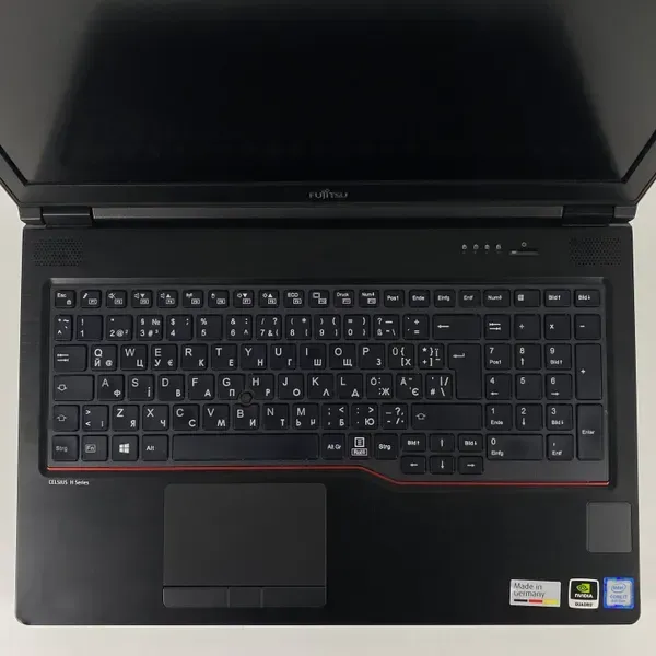 Мобильная рабочая станция Б-клас Fujitsu Celsius H780 / 15.6" (1920x1080) IPS / Intel Core i7-8750H (6 (12) ядер по 2.2 - 4.1 GHz) / 16 GB DDR4 / 512 GB SSD / nVidia Quadro P600, 4 GB GDDR5, 128-bit / HDMI / WebCam / VGA б/в - зображення 4