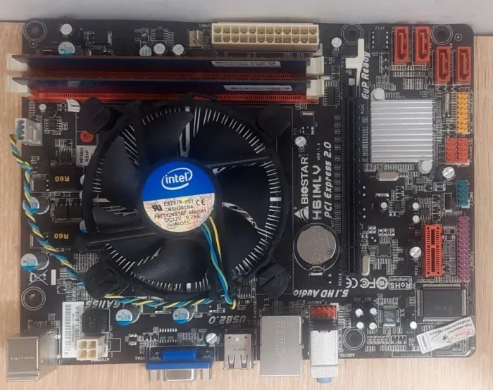 Комплект: Материнська плата Biostar H61MLV / LGA1155 / Intel Core i5-2300 (4 ядра по 2.8 - 3.1 GHz) / 8 GB DDR3 / Intel HD Graphics 2000 + Кулер б/в - зображення 5