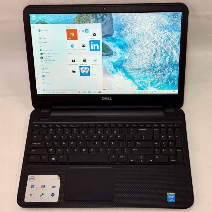 Ноутбук Б-клас Dell Inspiron 3537 / 15.6" (1366x768) TN / Intel Core i3-4010U (2 (4) ядра по 1.7 GHz) / 8 GB DDR3 / 120 GB SSD / Intel HD Graphics 4400 / WebCam / DVD-ROM / Windows 10 Pro б/в - изображение 3