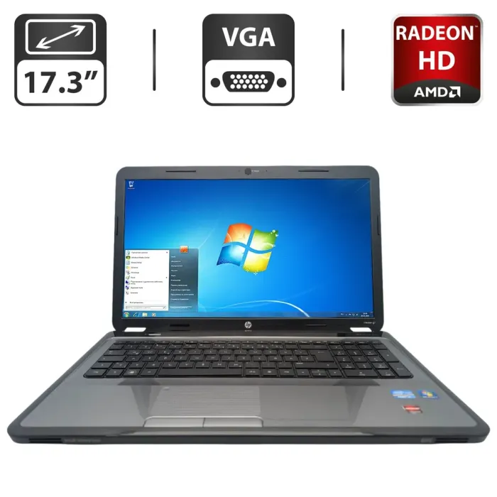 Ноутбук HP Pavillion G7 / 17.3" (1600x900) TN / Intel Core i5-2430M (2 (4) ядра по 2.4 - 3.0 GHz) / 6 GB DDR3 / 500 GB HDD / AMD Radeon HD 6450M, 1 GB GDDR3, 64-bit / WebCam / DVD-ROM б/в - зображення 1