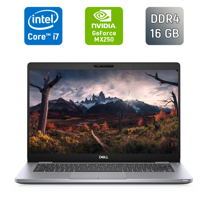 Ультрабук Dell Latitude 5411 / 14" (1920x1080) IPS / Intel Core i7-10850H (6 (12) ядер по 2.7 - 5.1 GHz) / 16 GB DDR4 / 512 GB SSD / nVidia GeForce MX250, 2 GB GDDR5, 64-bit / WebCam / Windows 10 б/в - зображення 1
