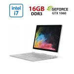 Ігровий ультрабук-трансформер Б-класу Microsoft Surface Book 2 / 15.0" (3240x2160) IPS Touch / Intel Core i7-8650U (4 (8) ядра по 1.9 - 4.2 GHz) / 16 GB DDR3 / 1000 GB SSD NVMe / nVidia GeForce GTX 1060, 6 GB GDDR5, 192-bit / WebCam б/в