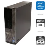 Комп'ютер Dell Optiplex 7010 SFF / Intel Core i5-3470 (4 ядра по 3.2 - 3.6 GHz) / 8 GB DDR3 / 120 GB SSD + 500 GB HDD / Intel HD Graphics 2500 б/в