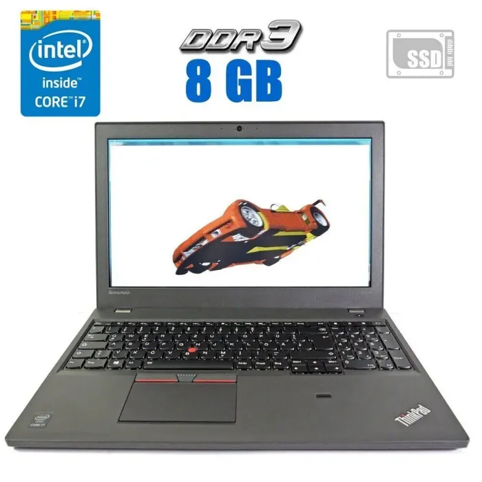 Мобільна робоча станція Lenovo ThinkPad W550s / 15.6" (1920x1080) TN / Intel Core i7-5500U (2 (4) ядра по 2.4 - 3.0 GHz) / 8 GB DDR3 / 32 GB SSD + 500 GB SSD / nVidia Quadro K620M, 2 GB DDR3, 64-bit / WebCam б/в - зображення 1