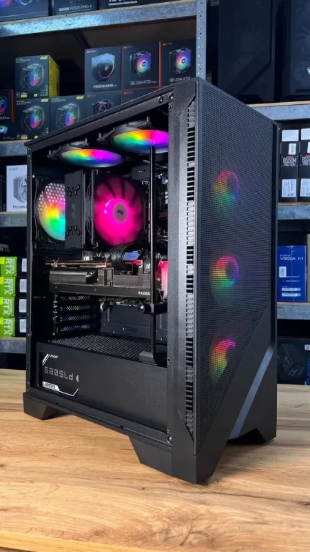 Збірка під замовлення: ігровий ПК MSI MAG Forge 120A B65 Tower / AMD Ryzen 5 7500F (6 (12) ядер по 3.7 - 5.0 GHz) / 32 GB DDR5 / 1000 GB SSD M.2 / AMD Radeon RX 6800 XT, 16 GB GDDR6, 256-bit / 750W б/в - зображення 2