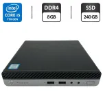 Неттоп HP ProDesk 400 G3 Mini PC USFF / Intel Core i5-7500T (4 ядра по 2.7 - 3.3 GHz) / 8 GB DDR4 / 120 GB SSD / HD Graphics 630 / Windows 11 Pro + Блок живлення б/в