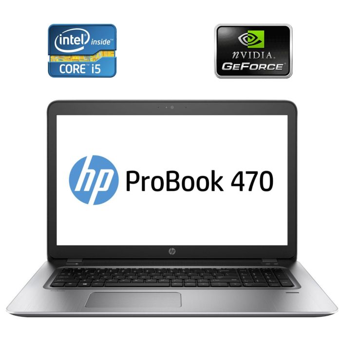 Ноутбук Б-клас HP ProBook 470 G4 / 17.3" (1920x1080) IPS / Intel Core i5-7200U (2 (4) ядра по 2.5 - 3.1 GHz) / 16 GB DDR4 / 256 GB SSD / nVidia GeForce 930MX, 2 GB DDR3, 64-bit / WebCam / DVD-ROM / Win 11 Pro б/в - зображення 1