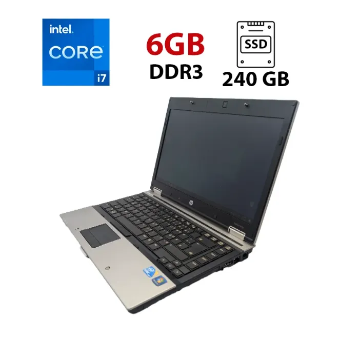 Ноутбук HP EliteBook 8440p / 14" (1366x768) TN / Intel Core i7-620M (2 (4) ядра по 2.7 - 3.3 GHz) / 6 GB DDR3 / 240 GB SSD / Intel HD Graphics / WebCam б/в - зображення 1