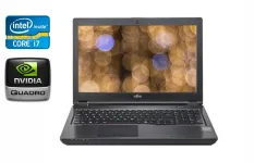 Мобильная рабочая станция Б-клас Fujitsu Celsius H780 / 15.6" (1920x1080) IPS / Intel Core i7-8750H (6 (12) ядер по 2.2 - 4.1 GHz) / 16 GB DDR4 / 512 GB SSD / nVidia Quadro P600, 4 GB GDDR5, 128-bit / HDMI / WebCam / VGA б/в