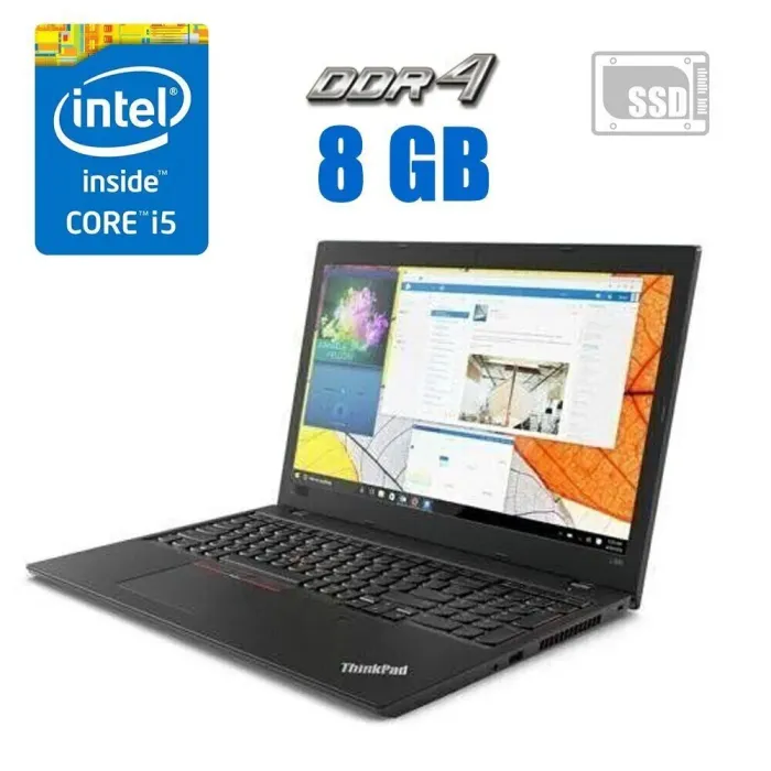 Ультрабук Lenovo ThinkPad T570 / 15.6" (1920x1080) IPS / Intel Core i5-7300U (2 (4) ядра по 2.6 - 3.5 GHz) / 8 GB DDR4 / 512 GB SSD M.2 / Intel HD Graphics 620 / WebCam б/в - зображення 1