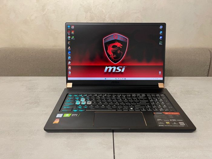Ігровий ноутбук MSI GS75 Stealth 9SF-243US / 17,3" (1920x1080) IPS / Intel Core i7-9750H (6 (12) ядер по 2,6 - 4,5 ГГц) / 16 ГБ DDR4 / 1000 ГБ SSD M.2 / nVidia GeForce RTX 2070, 8 ГБ GDDR6, 256-біт / WebCam б/в - зображення 2