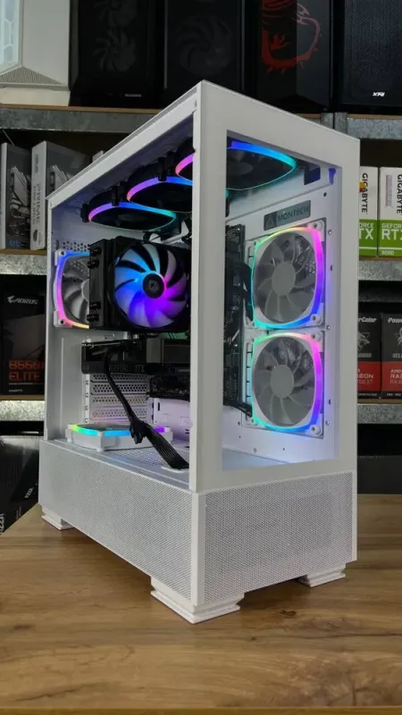 Збірка під замовлення: ігровий ПК Montech Sky Tower / AMD Ryzen 7 7700 (10 (16) ядер по 1.8 - 4.6 GHz) / 32 GB DDR5 / 1000 GB SSD M.2 / nVidia GeForce RTX 4060, 8 GB GDDR6, 128-bit / HDMI / 650W б/в - зображення 2