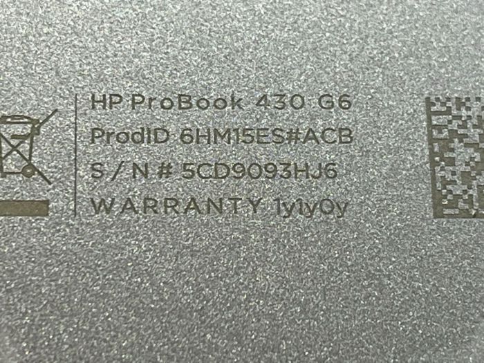 Ультрабук Б-клас HP ProBook 430 G6 / 13.3" (1920x1080) IPS / Intel Core i5-8265U (4 (8) ядра по 1.6 - 3.9 GHz) / 4 GB DDR4 / 120 GB SSD / Intel UHD Graphics 620 / WebCam б/в - изображение 7