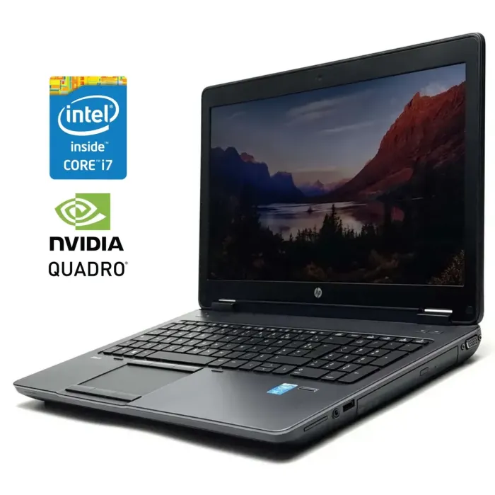 Мобільна робоча станція HP ZBook 15 G2 / 15,6" (1920x1080) IPS / Intel Core i7-4910MQ (4 (8) ядра по 2,9 - 3,9 ГГц) / 16 ГБ DDR3 / 256 ГБ SSD / nVidia Quadro K2100M, 2 ГБ GDDR5, 128-біт / WebCam / DVD-RW / Win 10 Pro б/в - зображення 1
