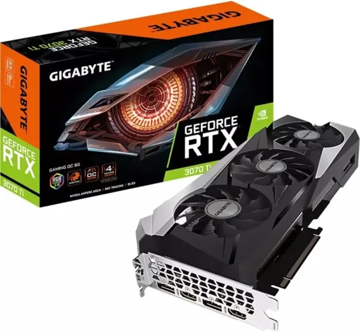 Дискретна відеокарта Gigabyte GeForce RTX 3070 Ti Gaming OC, 8 GB GDDR6X, 256-bit / 2x HDMI, 2x DisplayPort / (GV-N307TGAMING OC-8GD) б/в - зображення 1