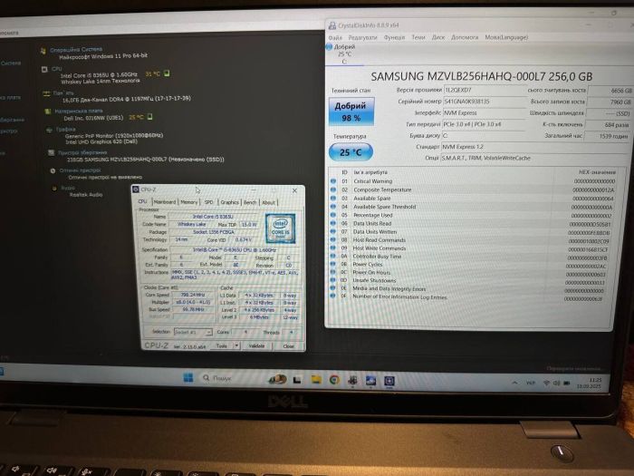 Ноутбук Dell Latitude 5500 / 15.6" (1920x1080) IPS / Intel Core i5-8365U (4 (8) ядра по 1.6 - 4.1 GHz) / 16 GB DDR4 / 256 GB SSD / Intel UHD Graphics 620 / WebCam б/в - зображення 8