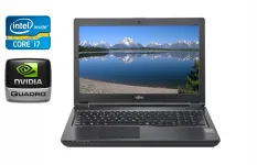 Мобільна робоча станція Б-клас Fujitsu Celsius H780 / 15.6" (1920x1080) IPS / Intel Core i7-8750H (6 (12) ядер по 2.2 - 4.1 GHz) / 16 GB DDR4 / 512 GB SSD / nVidia Quadro P600, 4 GB GDDR5, 128-bit / VGA / WebCam б/в
