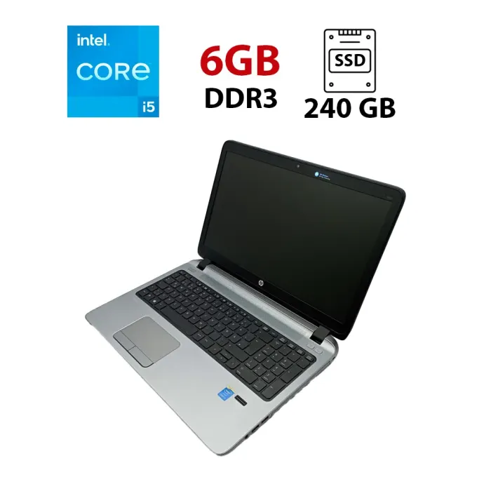 Ноутбук HP ProBook 450 G2 / 15.6" (1366x768) TN / Intel Core i5-4210U (2 (4) ядра по 1.7 - 2.7 GHz) / 6 GB DDR3 / 240 GB SSD / Intel HD Graphics 4400 / WebCam б/в - зображення 1