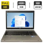 Ноутбук HP EliteBook 8570p / 15.6" (1920x1080) TN / Intel Core i5-3320M (2 (4) ядра по 2.6 - 3.3 GHz) / 8 GB DDR3 / 240 GB SSD / Intel HD Graphics 4000 / WebCam / DVD-ROM б/в