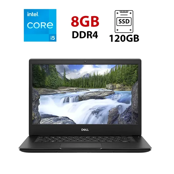 Ультрабук Dell Latitude 3400 / 14" (1920x1080) IPS / Intel Core i5-8250U (4 (8) ядра по 1.6 - 3.4 GHz) / 8 GB DDR4 / 120 GB SSD / Intel UHD Graphics / WebCam б/в - зображення 1
