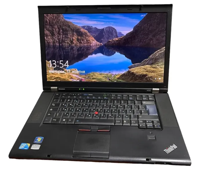 Мобільна робоча станція  Б-клас Lenovo Thinkpad W510 / 15.6" (1920x1080) TN / Intel Core i7-820QM (4 (8) ядра по 1.73 - 3.06 GHz) / 10 GB DDR3 / 320 GB HDD / nVidia Quadro FX 880M, 1 GB GDDR3, 128-bit / WebCam / DVD-ROM / DisplayPort / Windows 10 Pro б/в - зображення 4
