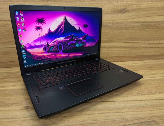 Ігровий ноутбук Б-клас Asus Strix GL702V / 17.3" (1920x1080) IPS / Intel Core i7-7700HQ (4 (8) ядра по 2.8 - 3.8 GHz) / 32 GB DDR4 / 512 GB SSD / nVidia GeForce GTX 1080, 8 GB GDDR5X, 256-bit / WebCam / HDMI / Windows 10 б/в - зображення 4