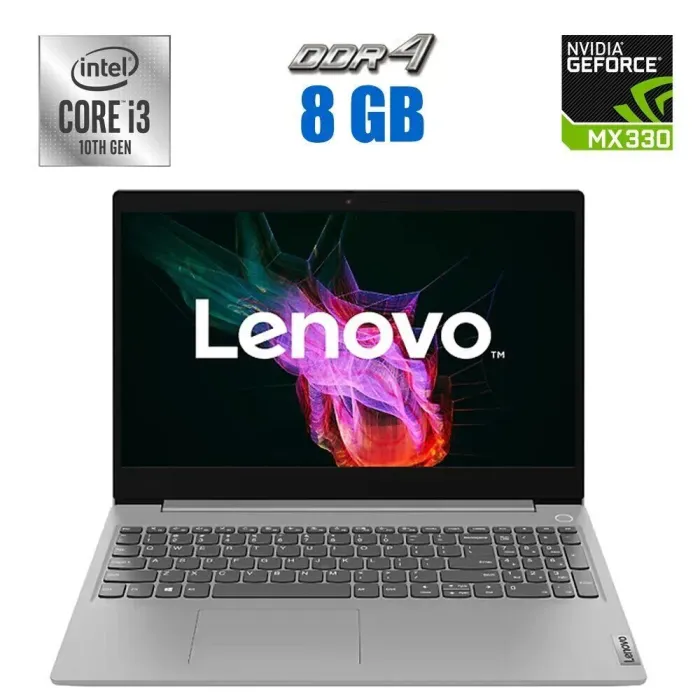 Ноутбук Б-клас Lenovo IdeaPad 3 15IIL05 / 15.6" (1920x1080) TN / Intel Core i3-1005G1 (2 (4) ядра по 1.2 - 3.4 GHz) / 8 GB DDR4 / 256 GB SSD / nVidia GeForce MX330, 2 GB GDDR5, 64-bit / WebCam б/в - зображення 1