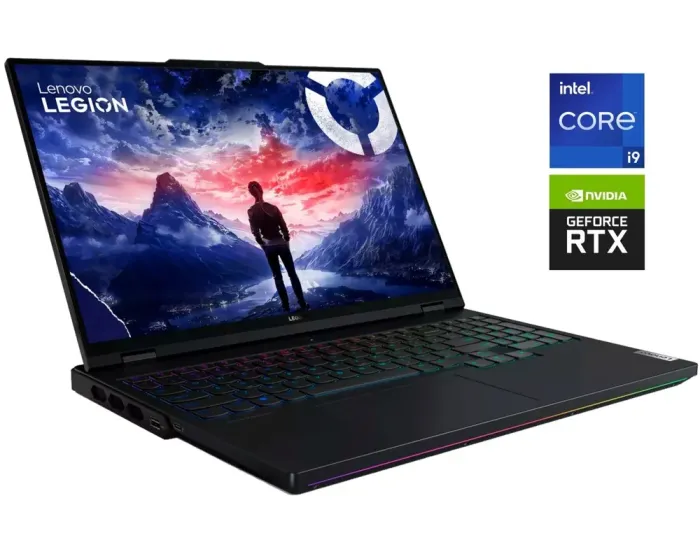 Ігровий ноутбук Lenovo Legion Pro 7 16IRX9H / 16.1" (2560x1600) IPS / Intel Core i9-14900HX (24 (32) ядра по 1.6 - 5.8 GHz) / 16 GB DDR5 / 1000 GB SSD M.2 / nVidia GeForce RTX 4080, 12 GB GDDR6X, 192-bit / WebCam / Win 11 Pro б/в - зображення 1