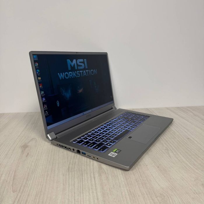 Мобільна робоча станція Б-класу MSI WS75 10TK / 17.3" (1920x1080) IPS / Intel Core i7-10875H (8 (16) ядер по 2,3 - 5,1 ГГц) / 32 ГБ DDR4 / 1000 ГБ SSD NVMe / nVidia Quadro RTX 3000, 6 ГБ GDDR6, 192-біт / WebCam б/в - зображення 4