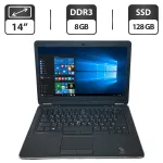 Ноутбук Dell Latitude E7440 / 14" (1366x768) TN / Intel Core i5-4310U (2 (4) ядра по 2.0 - 3.0 GHz) / 8 GB DDR3 / 128 GB SSD / Intel HD Graphics 4400 / WebCam / HDMI б/в