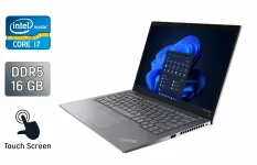 Ультрабук Lenovo Thinkpad T14s Gen3 / 14" (1920x1080) IPS Touch / Intel Core i7-1265U (10 (12) ядер по 3.6 - 4.8 GHz) / 16 GB DDR5 / 512 GB SSD / Intel Iris Xe Graphics eligible / WebCam / TouchID б/в