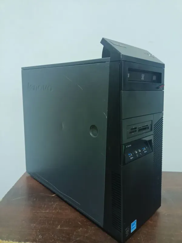 Комп'ютер Б-клас Lenovo ThinkCentre M83 Tower / Intel Core i7-4770 (4 (8) ядра по 3.4 - 3.9 GHz) / 16 GB DDR3 / 240 GB SSD / nVidia Quadro 600, 1 GB GDDR3, 128-bit / DVD-ROM / 280W б/в - зображення 3