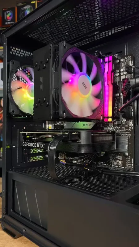 Збірка під замовлення: комп'ютер MSI MAG Forge M100R Black Tower / AMD Ryzen 5 7500F (6 (12) ядер по 3.7 - 5.0 GHz) / 16 GB DDR5 / 1000 GB SSD M.2 / nVidia GeForce RTX 4060, 8 GB GDDR6, 128-bit / 650W - зображення 7