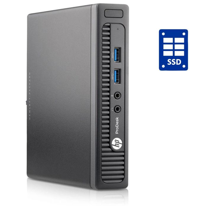 Неттоп HP ProDesk 400 G1 Mini USFF / Intel Core i3-4130T (2 (4) ядер по 2.9 GHz) / 8 GB DDR3 / 128 GB SSD NVMe + 1000 GB HDD / Intel HD Graphics 4400 б/в - зображення 1