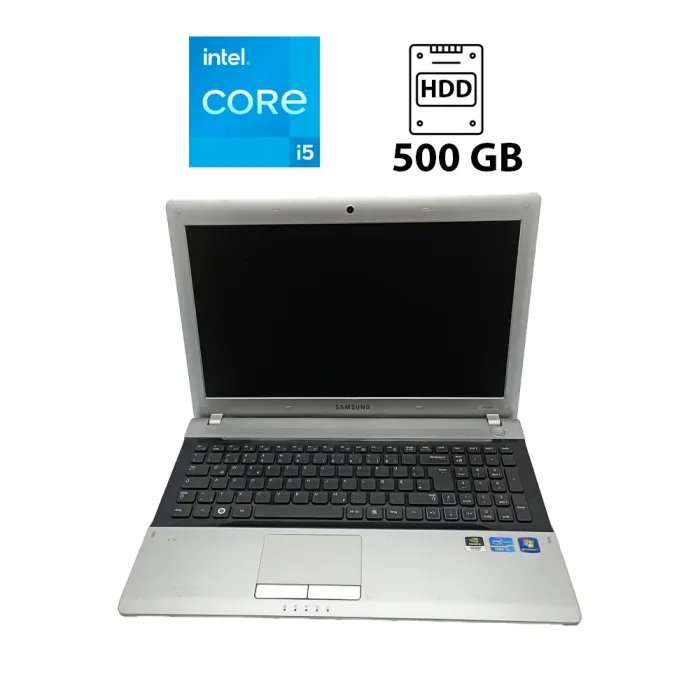 Ноутбук Samsung R520 / 15.6" (1366x768) TN / Intel Core i5-2410M (2 (4) ядра по 2.3 - 2.9 GHz) / 6 GB DDR3 / 500 GB HDD / nVidia GeForce GT 520M, 1 GB GDDR3, 64-bit / WebCam б/в - зображення 1