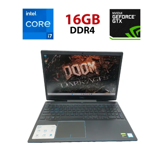 Ігровий ноутбук Dell 15 G3 / 15.6" (1920x1080) IPS / Intel Core i7-9850H (6 (12) ядер по 2.6 - 4.6 GHz) / 16 GB DDR4 / 512 GB SSD / nVidia GeForce GTX 1660 Max-Q, 6 GB GDDR5, 192-bit / WebCam б/в - зображення 1