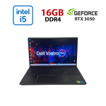 Ігровий ноутбук Dell Vostro 7510 / 15,6" (1920x1080) IPS / Intel Core i5-11400H (6 (12) ядер по 2,7 - 4,5 ГГц) / 16 ГБ DDR4 / 512 ГБ SSD / nVidia GeForce RTX 3050, 4 ГБ GDDR6, 128-біт / WebCam б/в