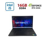 Ігровий ноутбук Dell Vostro 7510 / 15,6" (1920x1080) IPS / Intel Core i5-11400H (6 (12) ядер по 2,7 - 4,5 ГГц) / 16 ГБ DDR4 / 512 ГБ SSD / nVidia GeForce RTX 3050, 4 ГБ GDDR6, 128-біт / WebCam б/в