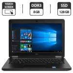 Нетбук Б-класс Dell Latitude E5250 / 12.5" IPS Touch / Intel Core i5-5300U (2(4) ядра по 2.3-2.9 GHz) / 8GB DDR3 / 128GB SSD / HD Graphics 5500 / WebCam / HDMI б/в
