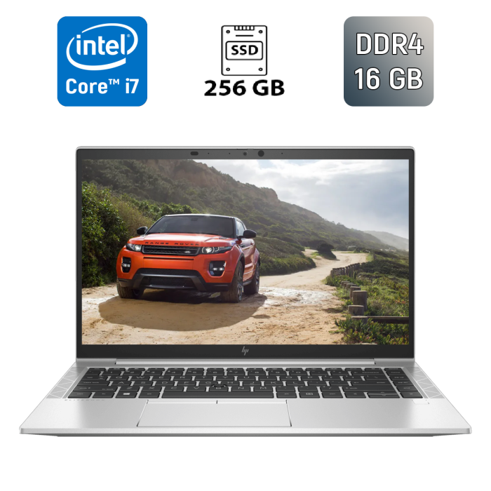 Ультрабук Б-клас HP EliteBook 840 G8 / 14" (1920x1080) IPS / Intel Core i7-1185G7 (4 (8) ядра по 3.0 - 4.8 GHz) / 16 GB DDR4 / 256 GB SSD / Intel Iris Xe Graphics / WebCam / TouchID / Windows 10 б/в - зображення 1