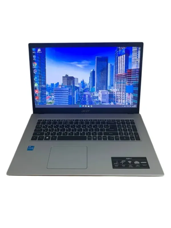 Ноутбук Acer Aspire 3 A317-53-31NG / 17.3" (1600x900) TN / Intel Core i3-1115G4 (2 (4) ядра по 3.0 - 4.1 GHz) / 8 GB DDR4 / 256 GB SSD M.2 / Intel UHD Graphics / WebCam / Win 11 Home б/в - зображення 2