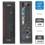 Неттоп Fujitsu Esprimo Q556 Desktop / Intel Core i3-6100T (2 (4) ядра по 3.2 GHz) / 8 GB DDR4 / 120 GB SSD / Intel HD Graphics 530 / DisplayPort / Блок живлення в комплекті б/в