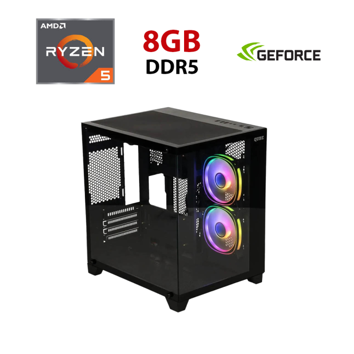 Ігровий ПК FORSAGE REEF GBNU3 Black Tower / AMD Ryzen 5 8400F (6 (12) ядер по 4,2 - 4,7 ГГц) / 8 ГБ DDR5 / 480 ГБ SSD / nVidia GeForce GTX 1660 Ti, 6 ГБ GDDR6, 192-біт б/в - зображення 1