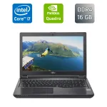 Мобільна робоча станція Б-класу Fujitsu Celsius H780 / 15.6" (1920x1080) IPS / Intel Core i7-8750H (6 (12) ядер по 2.2 - 4.1 GHz) / 16 GB DDR4 / 512 GB SSD / nVidia Quadro P600, 4 GB GDDR5, 128-bit / VGA / USB Type-C б/в
