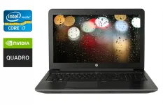 Мобільна робоча станція Б-клас HP zBook 15 G3 / 15.6" (1920x1080) IPS / Intel Core i7-6820HQ (4 (8) ядра по 2.7 - 3.6 GHz) / 16 GB DDR4 / 512 GB SSD / nVidia Quadro M1000M, 2 GB DDR3, 128-bit / WebCam / TouchID б/в