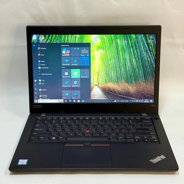 Ультрабук Б-клас Lenovo ThinkPad L480 / 14" (1366x768) TN / Intel Core i5-8350U (4 (8) ядра по 1.7 - 3.6 GHz) / 8 GB DDR4 / 128 GB SSD / Intel UHD Graphics 620 / WebCam / Windows 10 Pro б/в - зображення 2