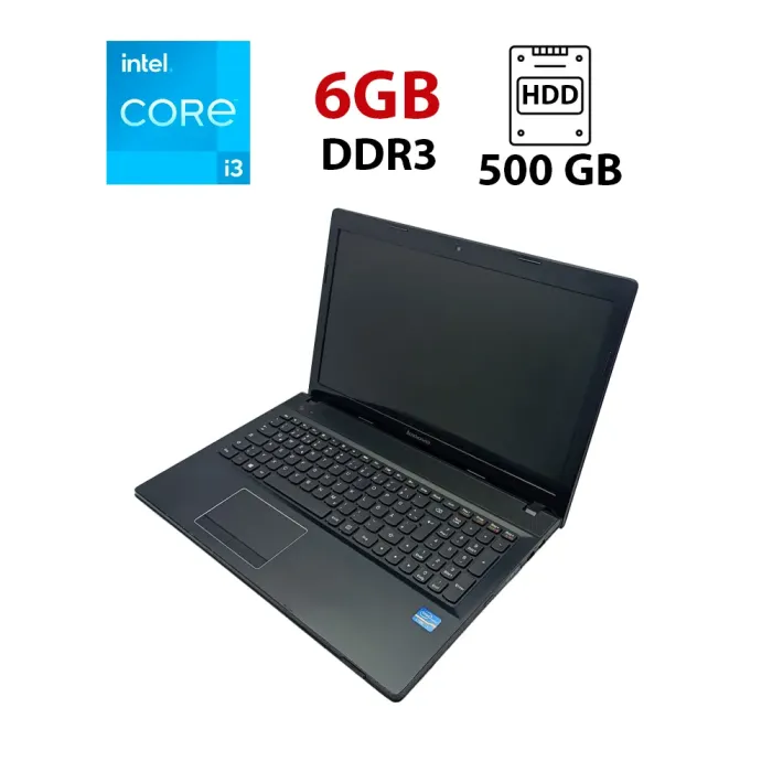 Ноутбук Lenovo G500 / 15.6" (1366x768) TN / Intel Core i3-3110M (2 (4) ядра по 2.4 GHz) / 6 GB DDR3 / 500 GB HDD / Intel HD Graphics 4000 / WebCam б/в - зображення 1