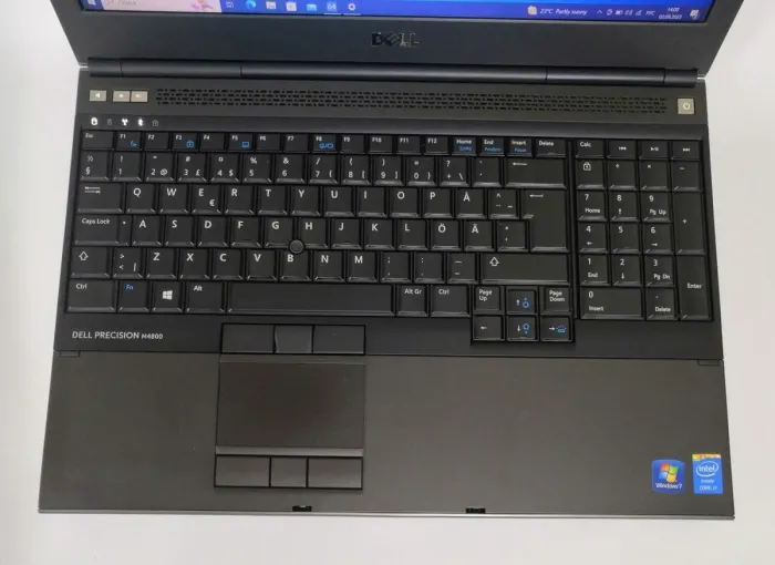 Мобільна робоча станція Dell Precision M4800 / 15,6" (1920x1080) IPS / Intel Core i7-4810MQ (4 (8) ядра по 2,8 - 3,8 ГГц) / 16 ГБ DDR3 / 256 ГБ SSD / nVidia Quadro K2100M, 2 ГБ GDDR5, 128-біт / DVD-ROM / WebCam / Win 10 Pro б/в - зображення 7